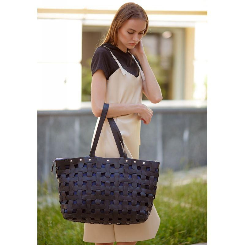 BlankNote Женская кожаная сумка-шоппер  Пазл XL BN-BAG-34-g-kr Графит - зображення 1