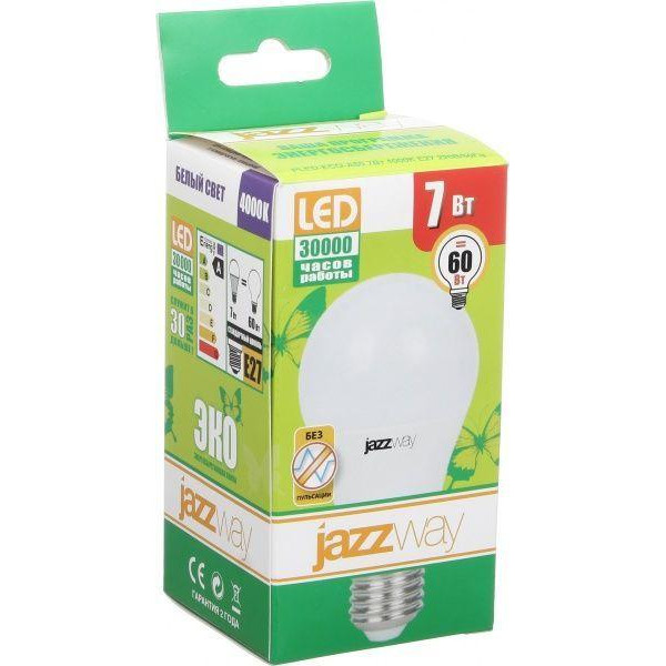 JazzWay LED Pled Eco 7W A60 E27 230V 4000K (1033185) - зображення 1