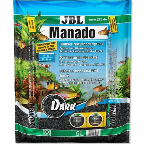 JBL Manado Dark - Тёмный натуральный субстрат для аквариумов 10 л (66527) - зображення 1