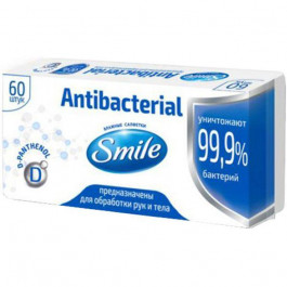 Smile Влажные салфетки  Antibacterial с Д-пантенолом, 60шт 42112700