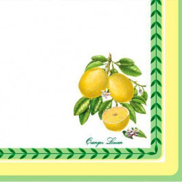 Silken Серветки столові  Лимони 33х33 см кольорові 18 шт. (4823077401589)