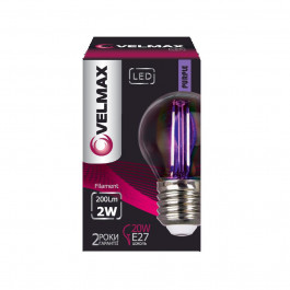 Velmax LED V-Filament-G45 2W E27 фиолетовая (21-41-36)