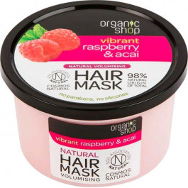 Organic Shop Маска для волосся  Об&#39;єм Малина та Асаї 250 мл (4743318182988)