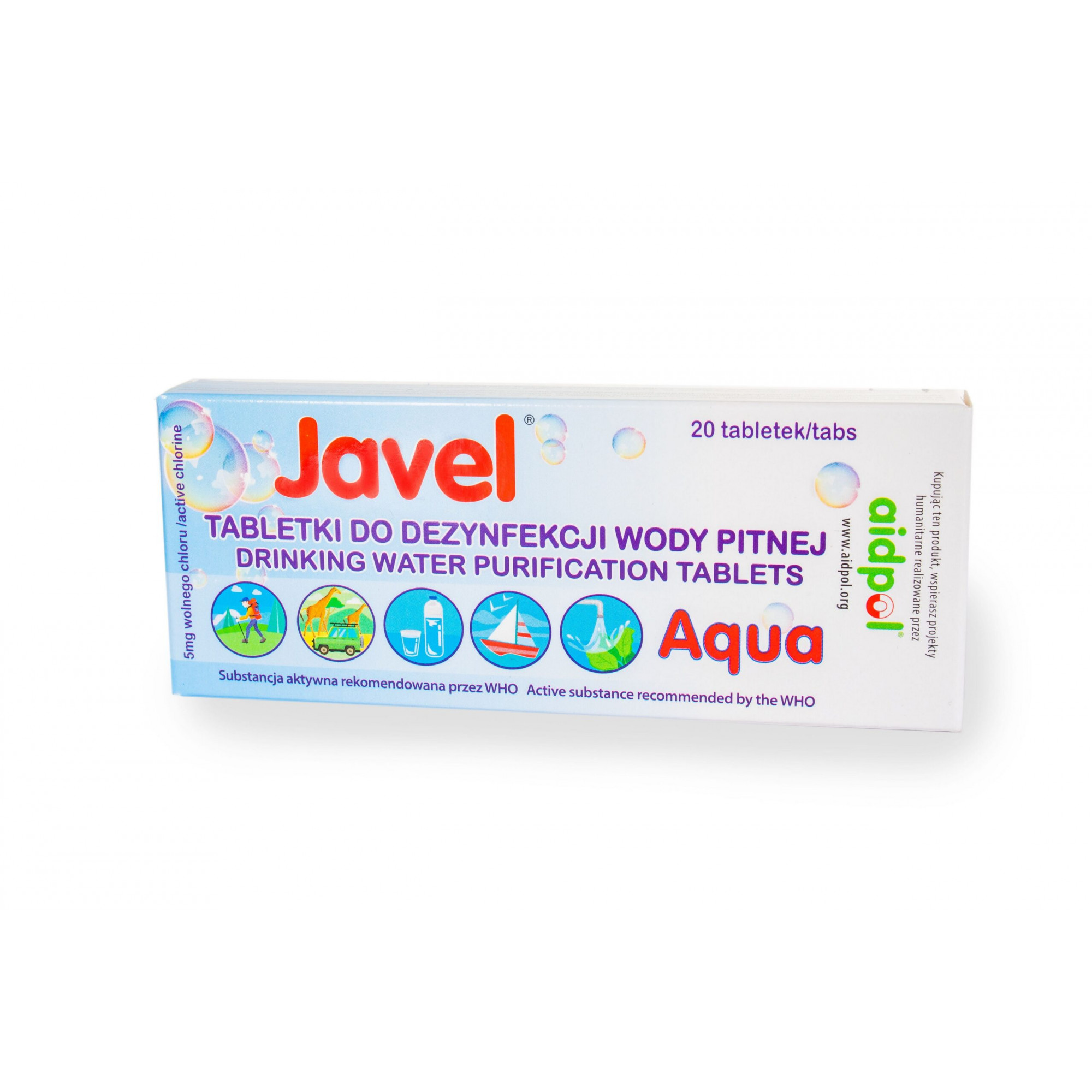 Javel Aqua Таблетки для дезінфекції питної води 20 tabs - зображення 1