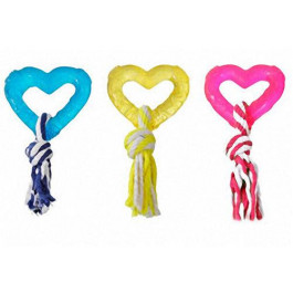 Karlie-Flamingo Іграшка для собак Flamingo Good4Fun Hart With Rope серце з мотузкою гума 8 см (43034)