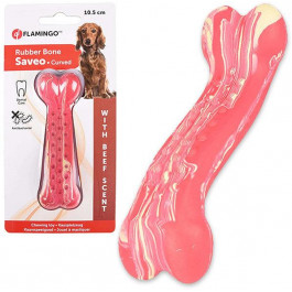 Karlie-Flamingo Іграшка Rubber Saveo Curved Bone Beef вигнута кістка для собак, смак яловичини 10.5х3.5 см (53575)