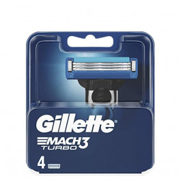 Gillette Змінні картриджі для гоління  Mach 3 Turbo (4 шт) 4 шт (3014260331306)