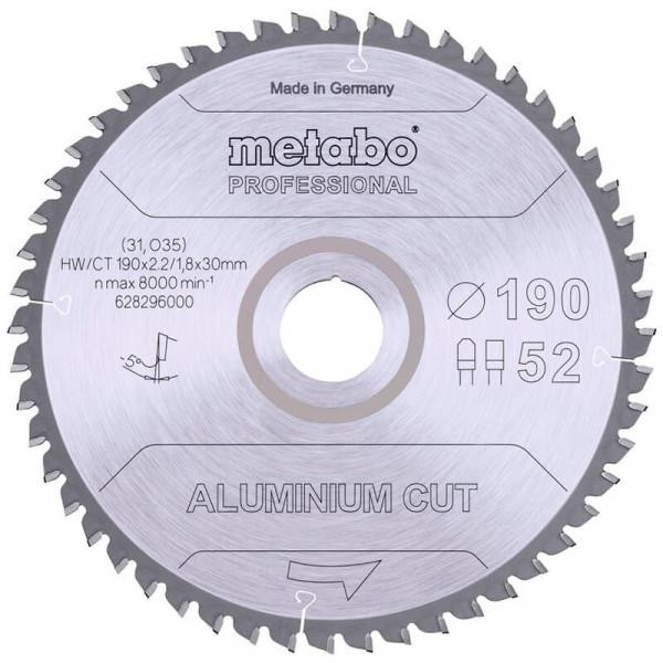 Metabo Aluminium cut - professional, 190x30 Z52 FZ/TZ 5°neg - зображення 1