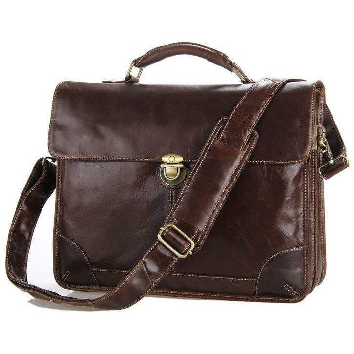 Vintage Функциональный мужской портфель из натуральной кожи  (14085) - зображення 1