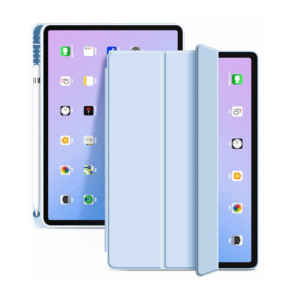 BeCover Tri Fold Soft TPU  з кріпленням Apple Pencil для Apple iPad 10.9" 2022 Light Blue (708464) - зображення 1