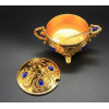 Acar Турецька цукорниця з ложкою колір золотистий (синій камінь) (15446) - зображення 2