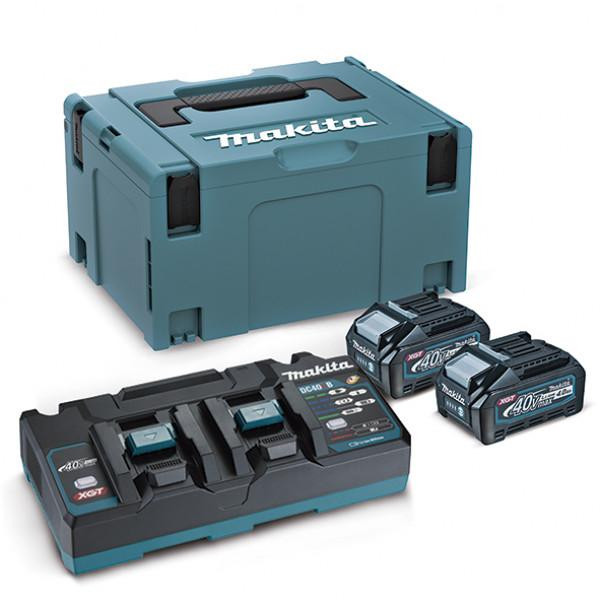 Makita XGT + BL4040x2 + DC40RB + Makpac (191U00-8) - зображення 1