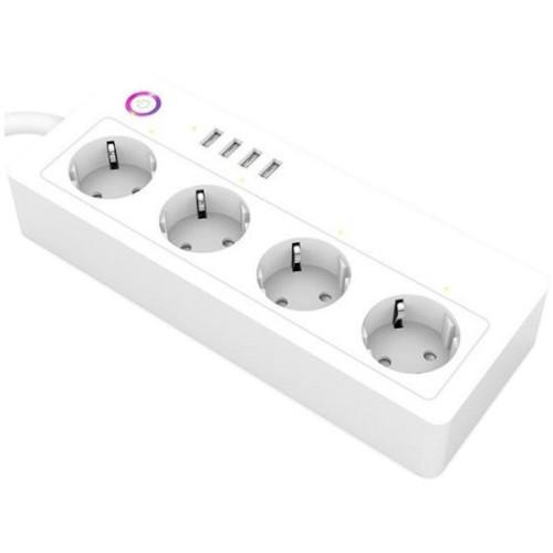 Tuya Smart White 4 розетки 4xUSB 1.8м (HS082383) - зображення 1