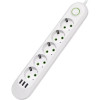 Voltronic Power F05U White, 5 розеток, 3xUSB, 1.5м (F05U-WHITE) - зображення 1