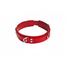 Slash Slave leather collar, red (SL280241)