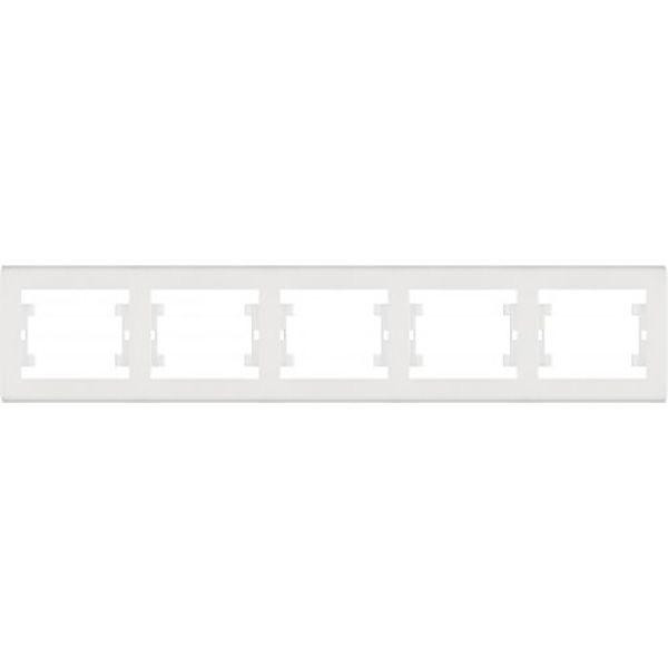 MAKEL Рамка пятиместная Manolya горизонтальная белый 41001705 - зображення 1