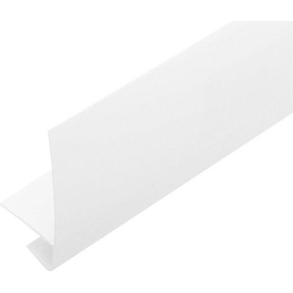 Panelit Профіль монтажний ПВХ F-подібний сніжно-білий 3000 мм - зображення 1