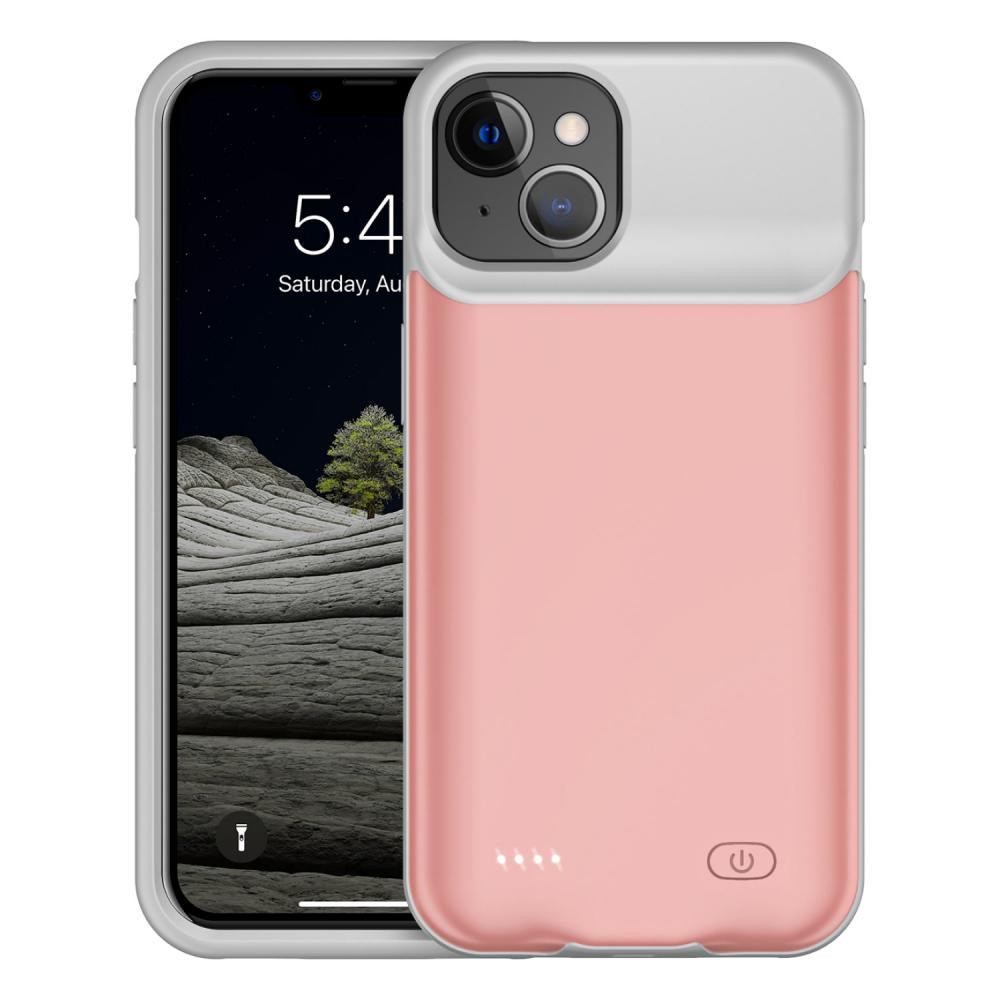 iBattery Чохол-зарядка  для iPhone 13 Mini Slan 6000 mAh rose - зображення 1
