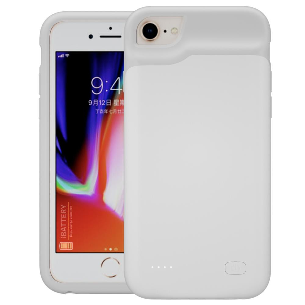 iBattery Battery case  для iPhone 6/6s/7/8 Slan 6000 mAh white - зображення 1