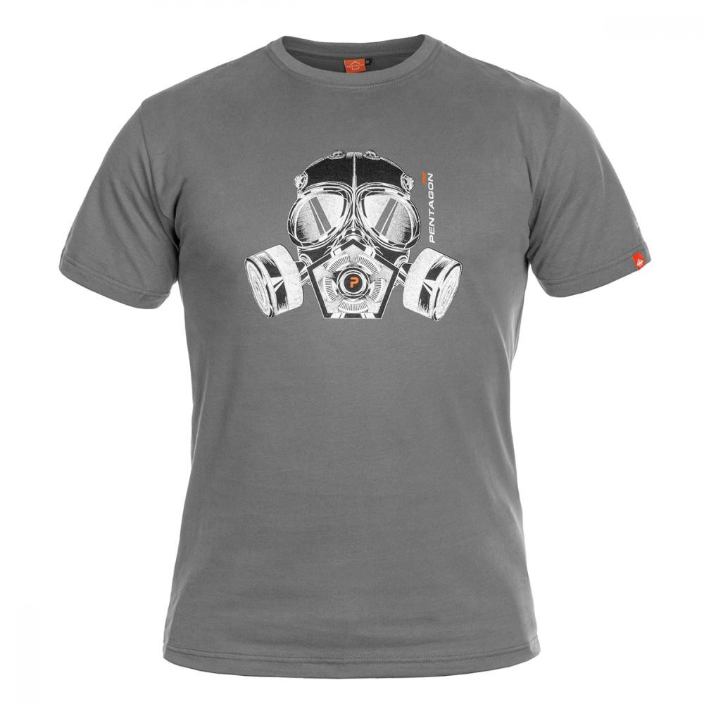 Pentagon Футболка T-Shirt  "Gas-Mask" - Wolf Grey S - зображення 1