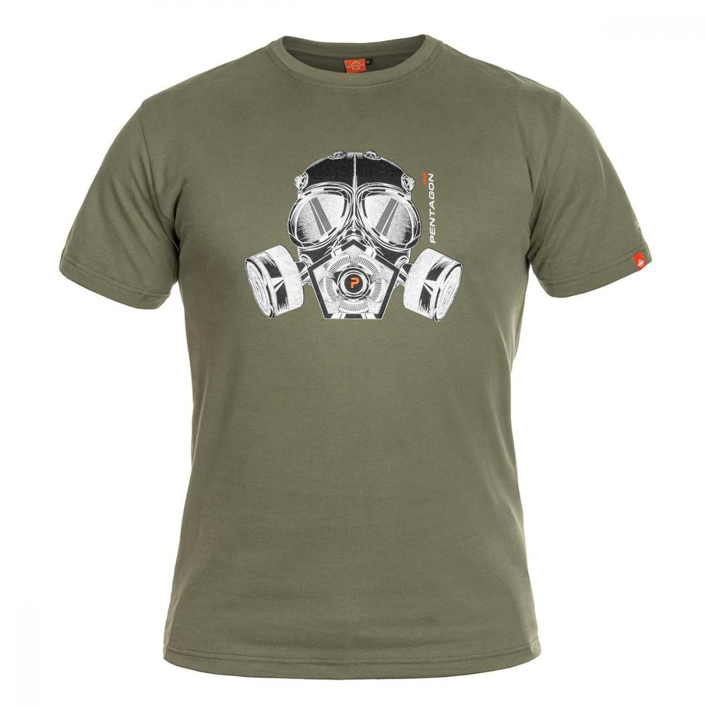 Pentagon Футболка T-Shirt  "Gas-Mask" – Olive S - зображення 1