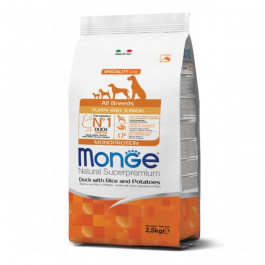 Monge All breeds Puppy & Junior качка з рисом 2.5 кг (70011037)