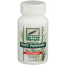 Tea Tree Therapy Порошок для ног  дезодорирующий с маслами чайного дерева и перечной мяты 85 г (637792932228)