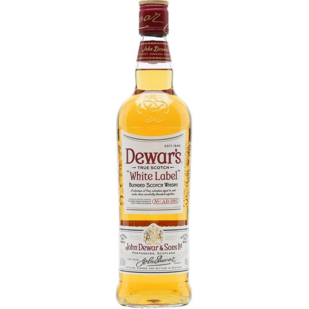 Dewar's Виски Dewar's White Label от 3 лет выдержки 0.5 л 40% (5000277000838) - зображення 1