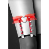 Bijoux Pour Toi Гартер Bijoux Pour Toi - WITH HEART AND SPIKES Red (SO2224) - зображення 2