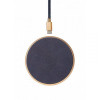 DECODED Wireless Fast Charger Leather Pad 10W Gold Metal/Navy (D9WC2GDNY) - зображення 1