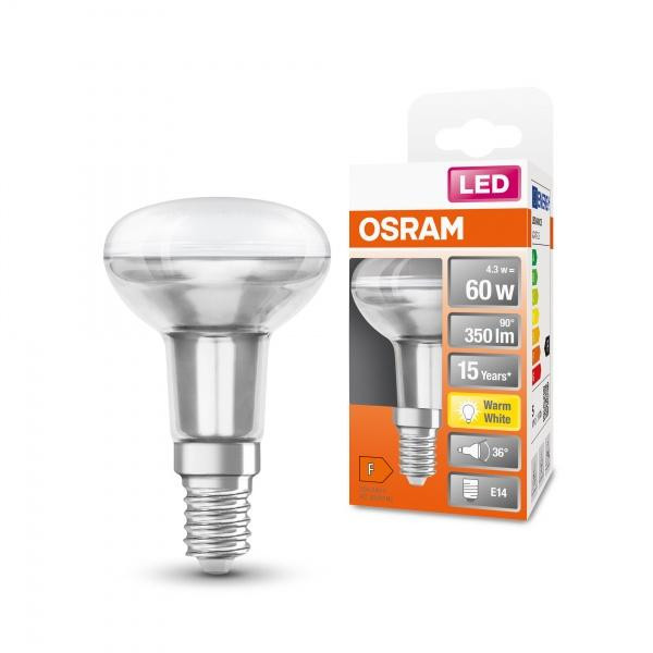 Osram LED CL R50 4.5 Вт E14 3000 К 220 В прозрачная (4058075126022) - зображення 1