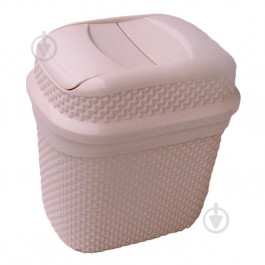 Ucsan Plastik Контейнер для сміття  DROP 4 л рожевий 131005.1 (8691459131050)