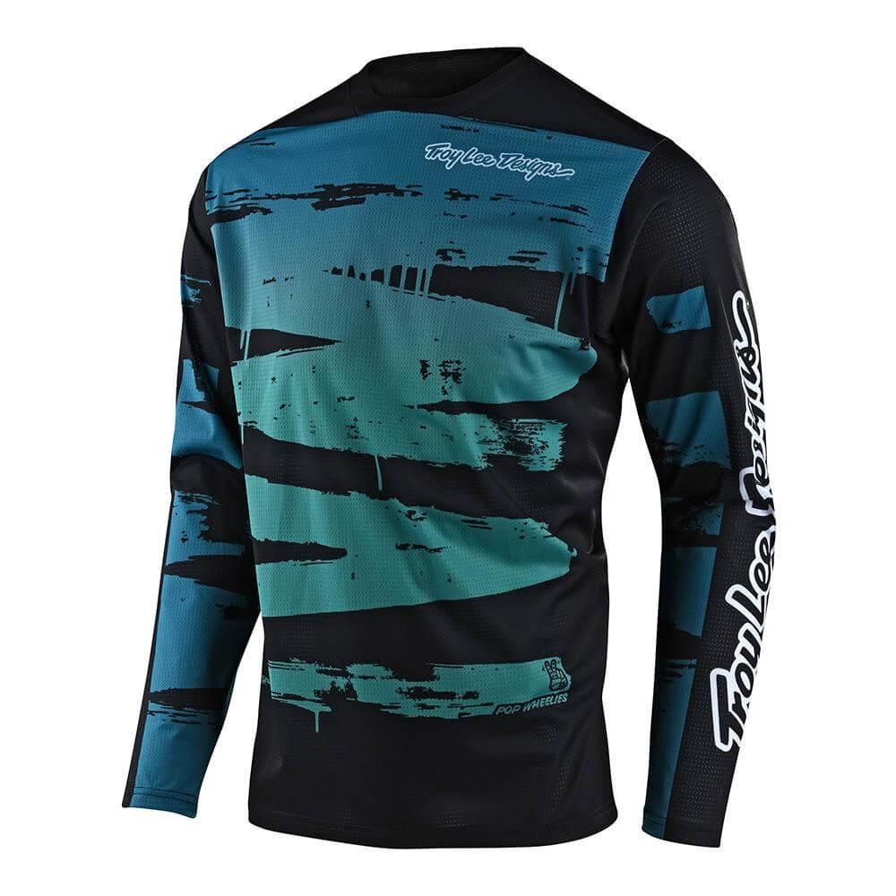 Troy Lee Designs Велоджерсі дитяча  Sprint Jersey, Brushed, MARINE/TEAL, р. YL (324895014) - зображення 1