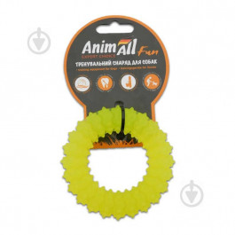 AnimAll Игрушка Fun кольцо с шипами, желтое, 9 см (88161)
