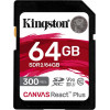 Kingston 64 GB SDXC Class 10 UHS-II U3 Canvas React Plus (SDR2/64GB) - зображення 1