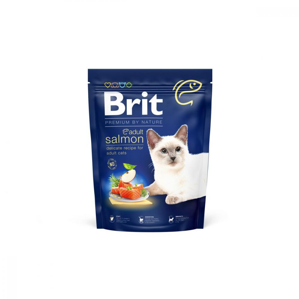 Brit Premium by Nature Cat Adult Salmon 0,8 кг (171852) - зображення 1