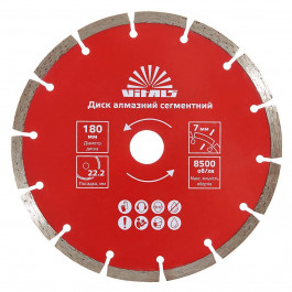   VITALS Диск алмазний  сегментний 180х22.2х7мм