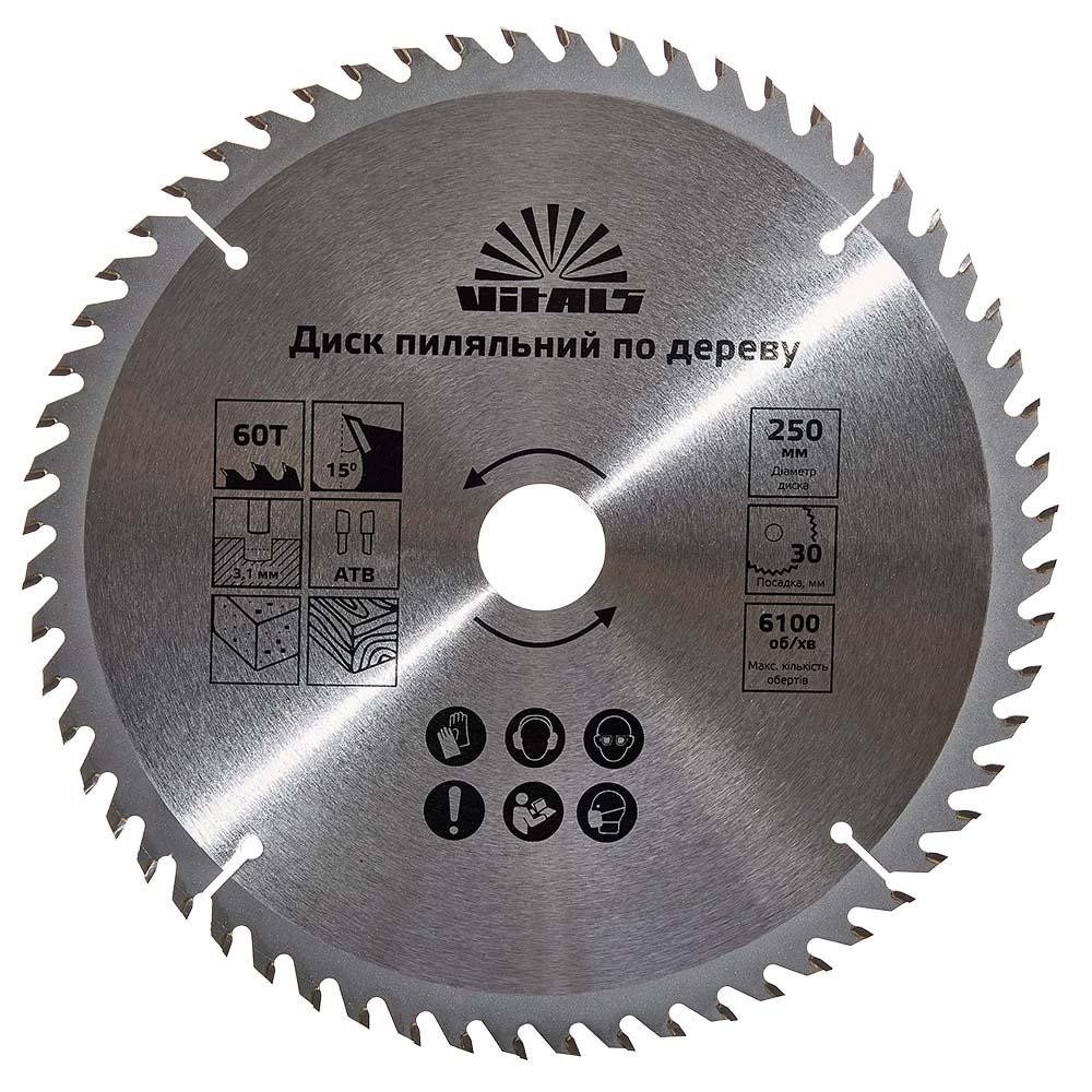 VITALS Диск пильний  по дереву 250x30/25.4, ATB 60 - зображення 1