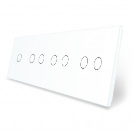 Livolo Сенсорная панель выключателя 7 сенсоров (1-2-2-2) белый стекло (VL-P701/02/02/02-8W)