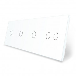 Livolo Сенсорная панель выключателя 5 сенсоров (1-1-1-2) белый стекло (VL-P701/01/01/02-8W)