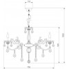 Strotskis Люстра підвісна  Joanna 8x60 Вт E14 біло-золотистий/димчастий прозорий 3281/8 - зображення 5