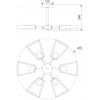 Strotskis Люстра стельова  Klark 6x40 Вт E27 чорний 70056/6 - зображення 6