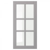 IKEA BODBYN БУДБІН, 304.850.48, Скляні дверцята, сірий, 40х80 см - зображення 1