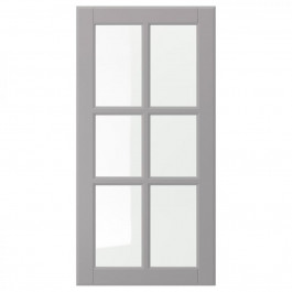 IKEA BODBYN БУДБІН, 304.850.48, Скляні дверцята, сірий, 40х80 см