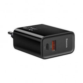 Baseus Wall Charger USB-C and USB PPS Quick Charge 30W Black (CCFS-C01)