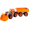 Іграшковий трактор, навантажувач, екскаватор ТехноК с ковшом и прицепом (3688)
