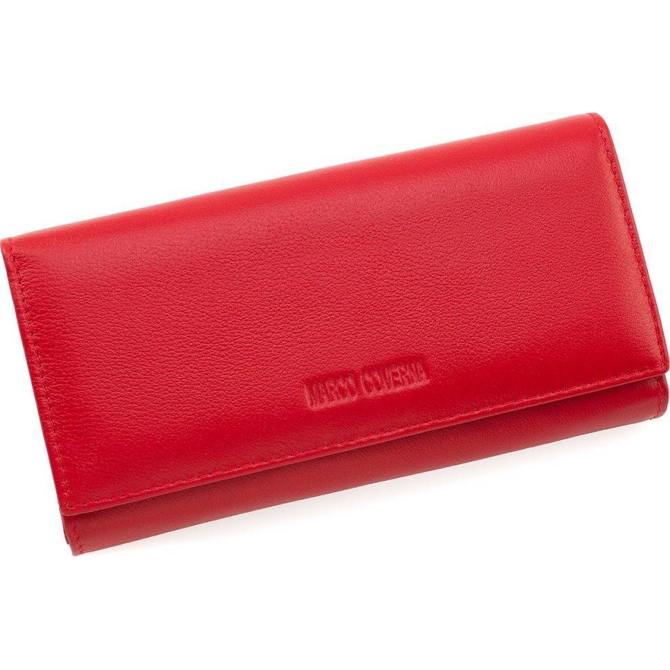 Marco Coverna Жіночий червоний гаманець із натуральної шкіри на два відділення  (17180) - зображення 1