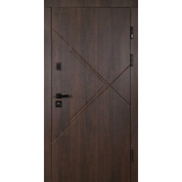 Abwehr Двері вхідні Abwehr КТ1-460 (V) 096Л Kale2 ЧФ коричневий 2050x960мм ліві