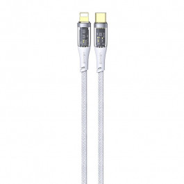 USAMS US-SJ573 USB Type-C to Lightning Transparent Icy Series 20W 1.2m White (SJ573USB02)