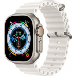 Apple Watch Ultra GPS + Cellular 49mm Titanium Case with White Ocean Band (MNH83/MNHF3/MNHM3)